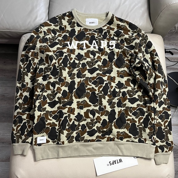 NWT - WTAPS Men’s Relaxed Fit Camo Sweatshirt - Made in Japan - Size 3 / US L - Picture 4 of 13